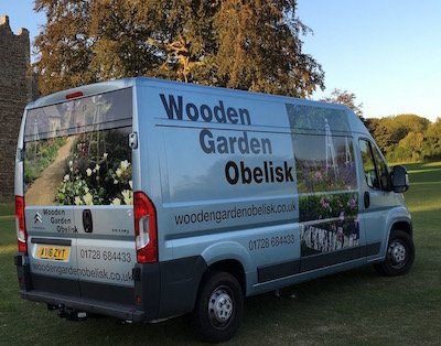 Wooden Garden Obelisk delivery van